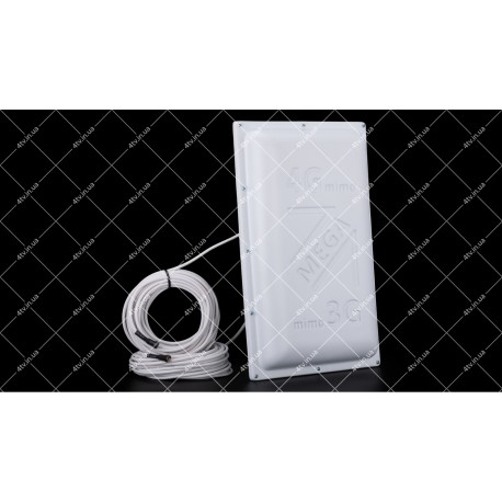 GSM/3G/4G/LTE антена панель MEGA v.1.1 MIMO 1700-2700 2x15dB + кабель 25м