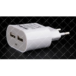 Адаптер мережевий Sertec STC-H-PF1 220В 5V 2.1A USB 2 порти