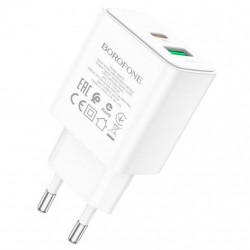 Блок живлення BOROFONE BA67A PD20W+QC3.0 CHARGER WHITE