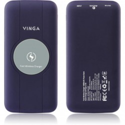 Power Bank Vinga 10000mAh Wireless soft touch purple