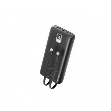 Power Bank XO PR185 with cable QC22.5W PD20W 20000 mAh Black