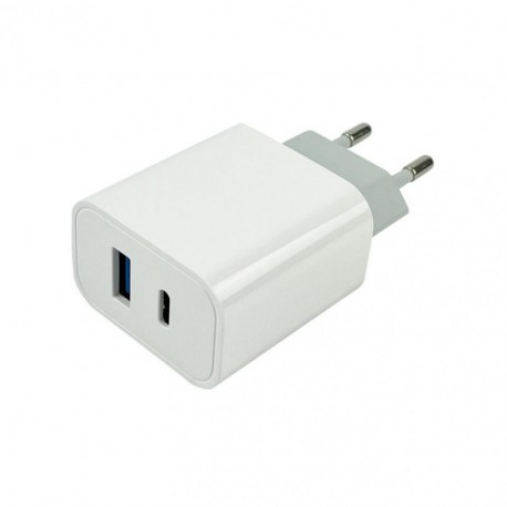 Адаптер мережний Mibrand MI-15 20W 5V/2.1A PD + Quick Charger USB 2 порти