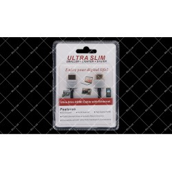 Кабель HDMI-HDMI Ultra Slim v.1.4 Ø4.2 2 метри блістер