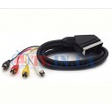 Кабель Scart-4RCA моно