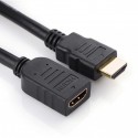 Кабель подовжувач HDMI гніздо (F) - HDMI штекер (M) 0.25 метра