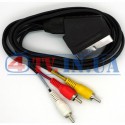 Кабель 3RCA-Scart 1.2 метри
