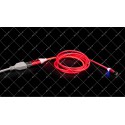 Кабель USB 2.0 AM to Lightning магнітний Red LED 1.0 метр