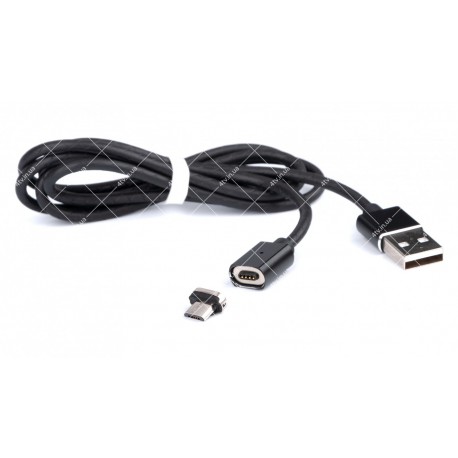 Кабель USB 2.0 Micro-B USB магнітний Black 1.0 метр