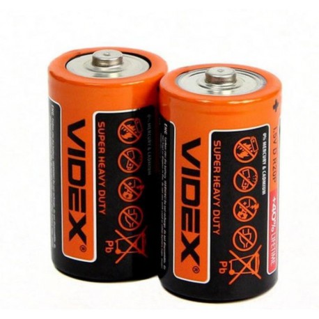 Батарейка VIDEX Super Heavy Duty 1.5VD R20P 2 шт