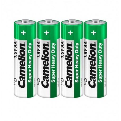 Батарейка CAMELION SUPER HEAVY DUTY 1.5V AA/R6 SP4 Green 4шт пластик