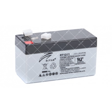 Батарея акумуляторна Ritar AGM RT1213 12V 1.3 Ah сіра