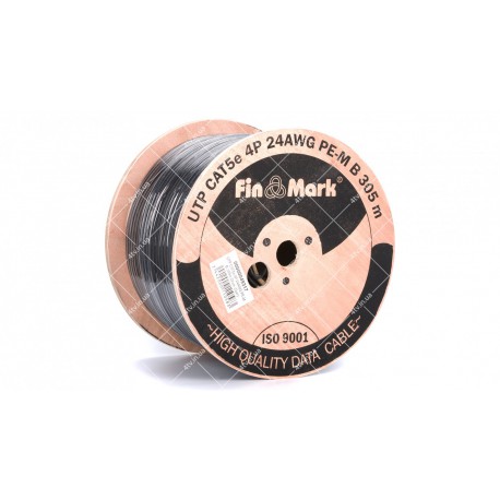 Кабель вита пара UTP FinMark CAT5e 4P 24AWG PE-M B 305m Drum