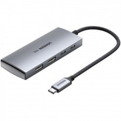 Хаб Ugreen CM480 USB-C to 2×USB 3.2+2×USB-C Adapter 10G Space Gray (UGR-30758)