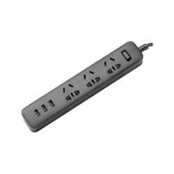 Фільтр мережний Xiaomi Mi Power Strip 3 розетки 3 usb 1.8 метра чорний