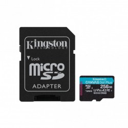 Карта пам'яті microSDXC Kingston 256 GB UHS-1 U3 Class 10 A2 V30 SDCG3/256 GB + adapter SD