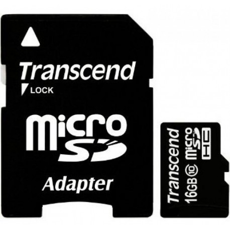 Карта памяті microSDHC UHS-I Transcend 16GB class 10 adapter SD (TS16GUSDU1)