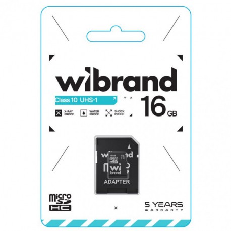 Карта пам'яті microSDHC Wibrand 16GB UHS-1 (WICDHU1/16GB)