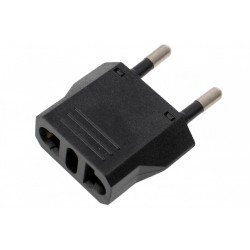 Перехідник мережевий US на EU travel adaptor мідь