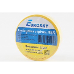 Стрічка ізоляційна Eurosky 25 метрів жовта