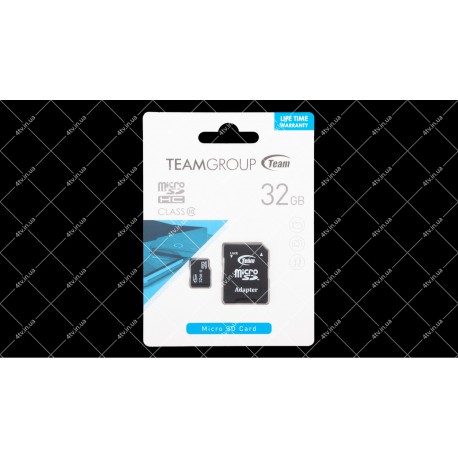 Карта пам'яті microSDHC Team 32GB class 10 adapter SD