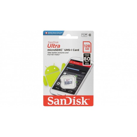 Карта пам'яті microSD SanDisk 128GB Ultra (SDSQUNS-128G-GN6MN)