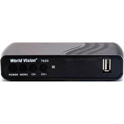 Комплект ТВ-ресивер,тюнер World Vision T62D/Т62Д + Антенна для Т2 Волна-2 для цифрового Т2 ТВ телевидения( Готовый набор тюнер Т