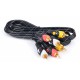Кабель 3RCA-3RCA Gold 1.2 метри