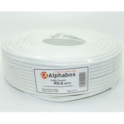 Кабель коаксіальний Alphabox RG-6 100 метрів 75 Ом