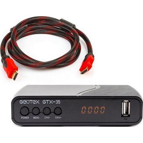 Комплект цифрового ресивера Geotex GTX-35 + GTX HDMI кабеля 1.5 м