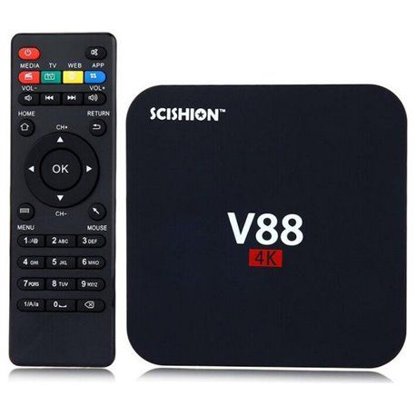 Приставка Smart TV Ott SCISHION V88 Smart TV Box + Беспроводная мини-клавиатура i8