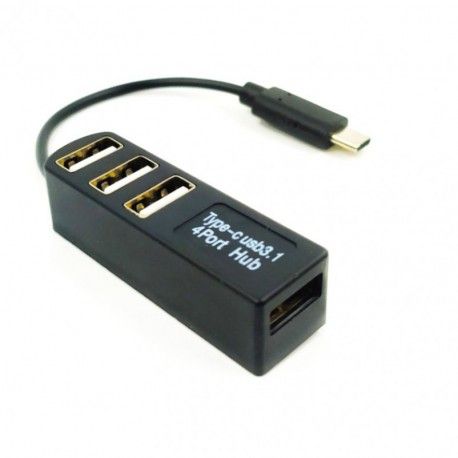 Хаб Type-C USB 3.1 4-х портовый P-3101 питание от USB блистер  - 1