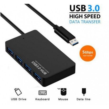 Хаб USB 3.0 4-х портовый 5Gbps ультратонкий блистер  - 1
