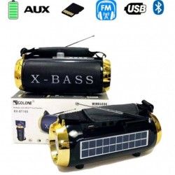 Радиоприемник GOLON RX-BT180 + солнечная панель Акция!